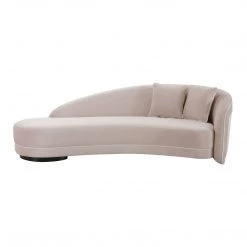 TOV Carla Blush Velvet Sofa Living Room