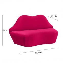 TOV Sofa & Loveseat Lips Velvet Settee