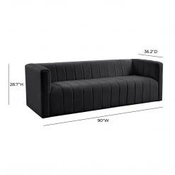 TOV Living Room Norah Velvet Sofa