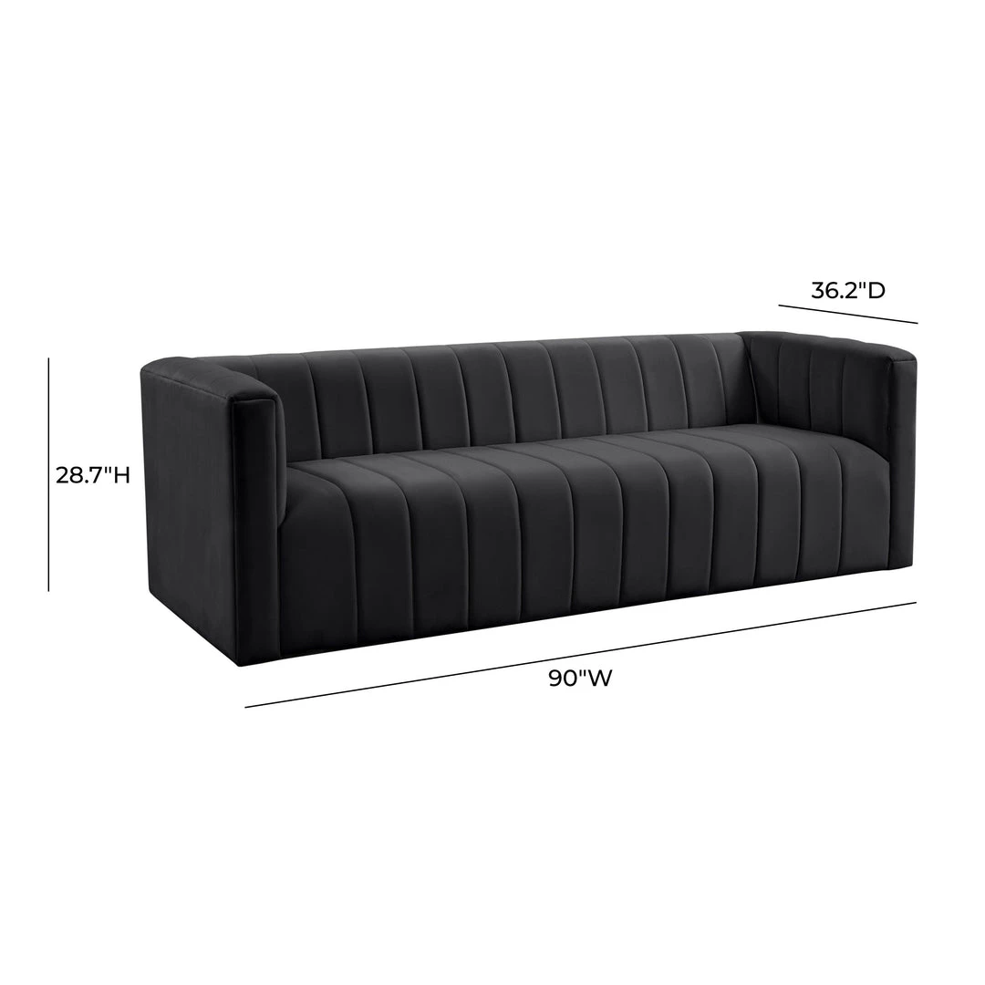 TOV Living Room Norah Velvet Sofa