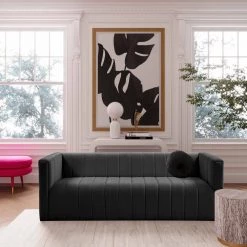 TOV Living Room Norah Velvet Sofa
