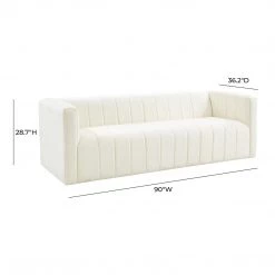 TOV Living Room Norah Velvet Sofa