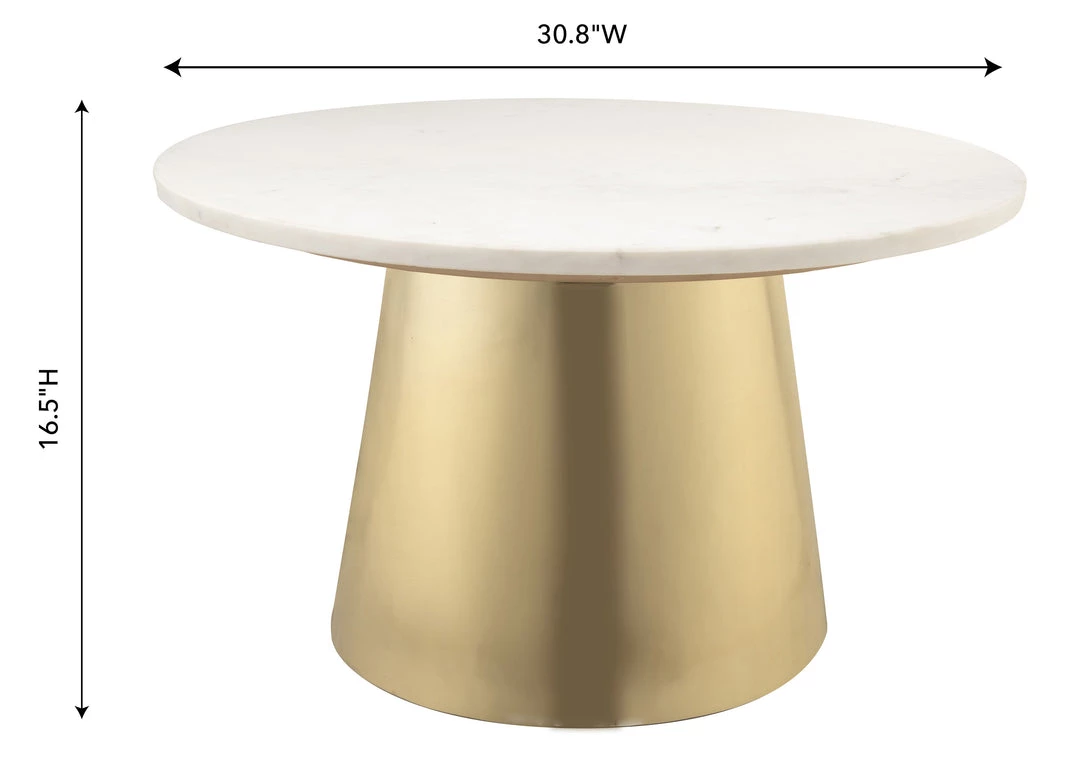 TOV Bleeker Marble Cocktail Table