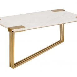 TOV Daneb White Marble Cocktail Table Living Room
