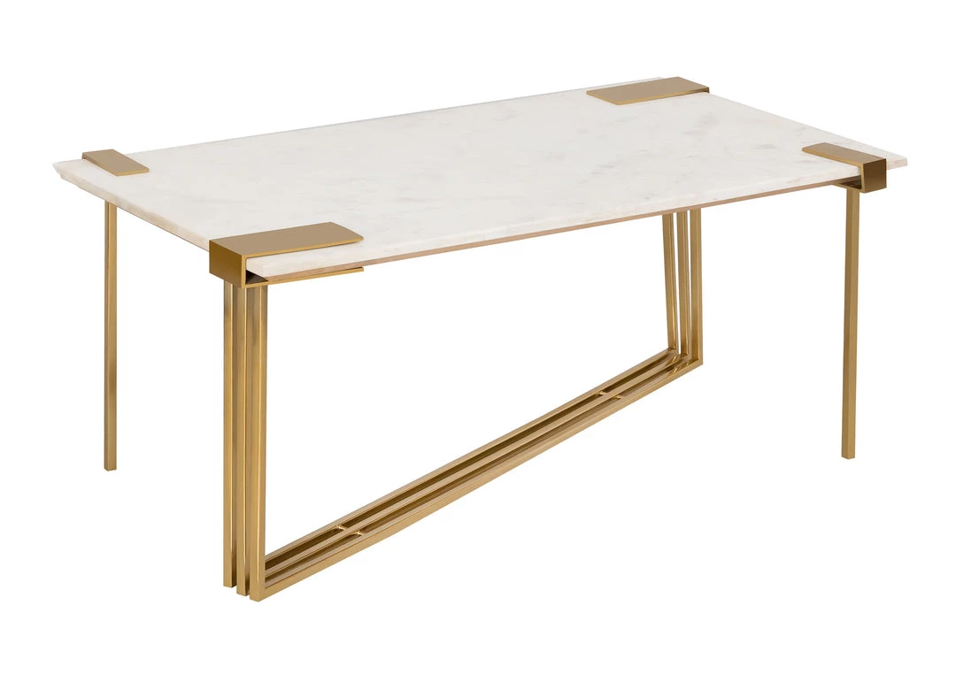 TOV Daneb White Marble Cocktail Table Living Room