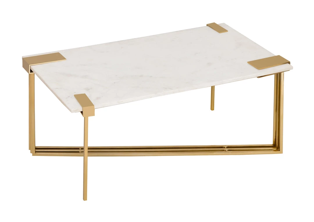 TOV Daneb White Marble Cocktail Table Living Room