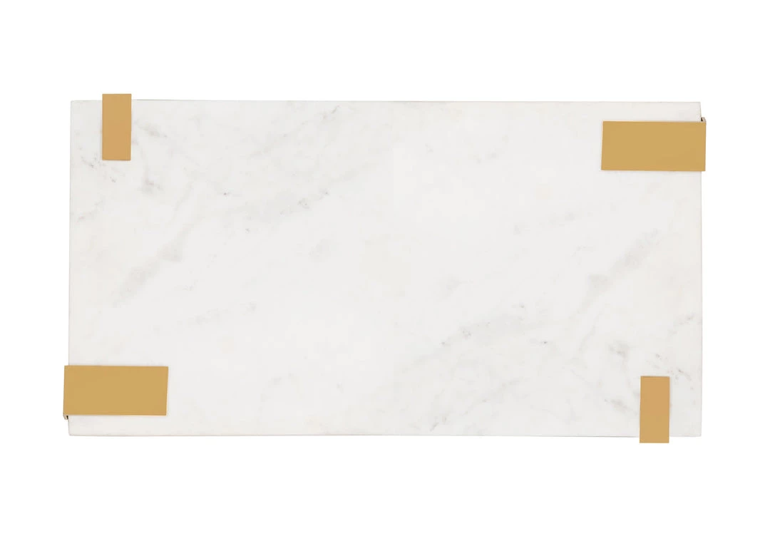 TOV Daneb White Marble Cocktail Table Living Room