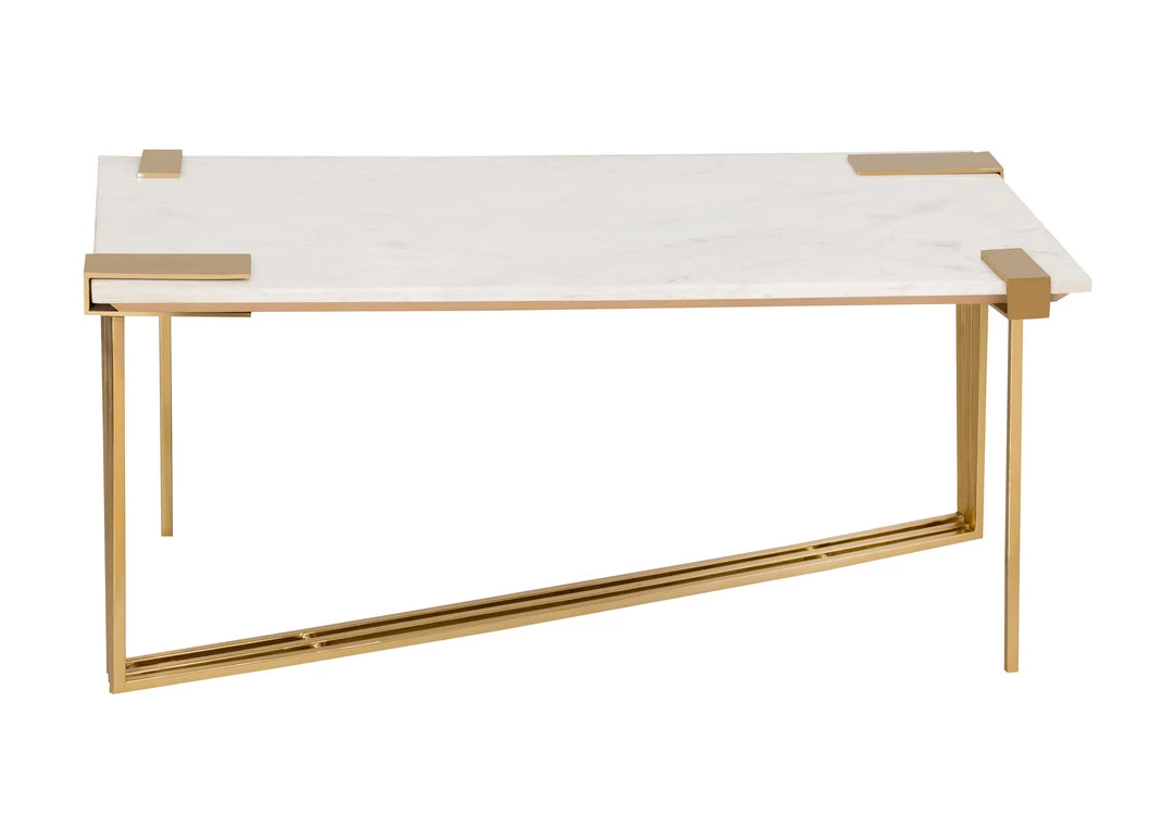 TOV Daneb White Marble Cocktail Table Living Room