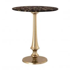 TOV Gold Goathide Side Table Living Room