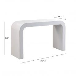 TOV Living Room Hump White Console Table