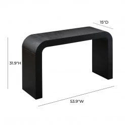 TOV Living Room Hump Black Console Table