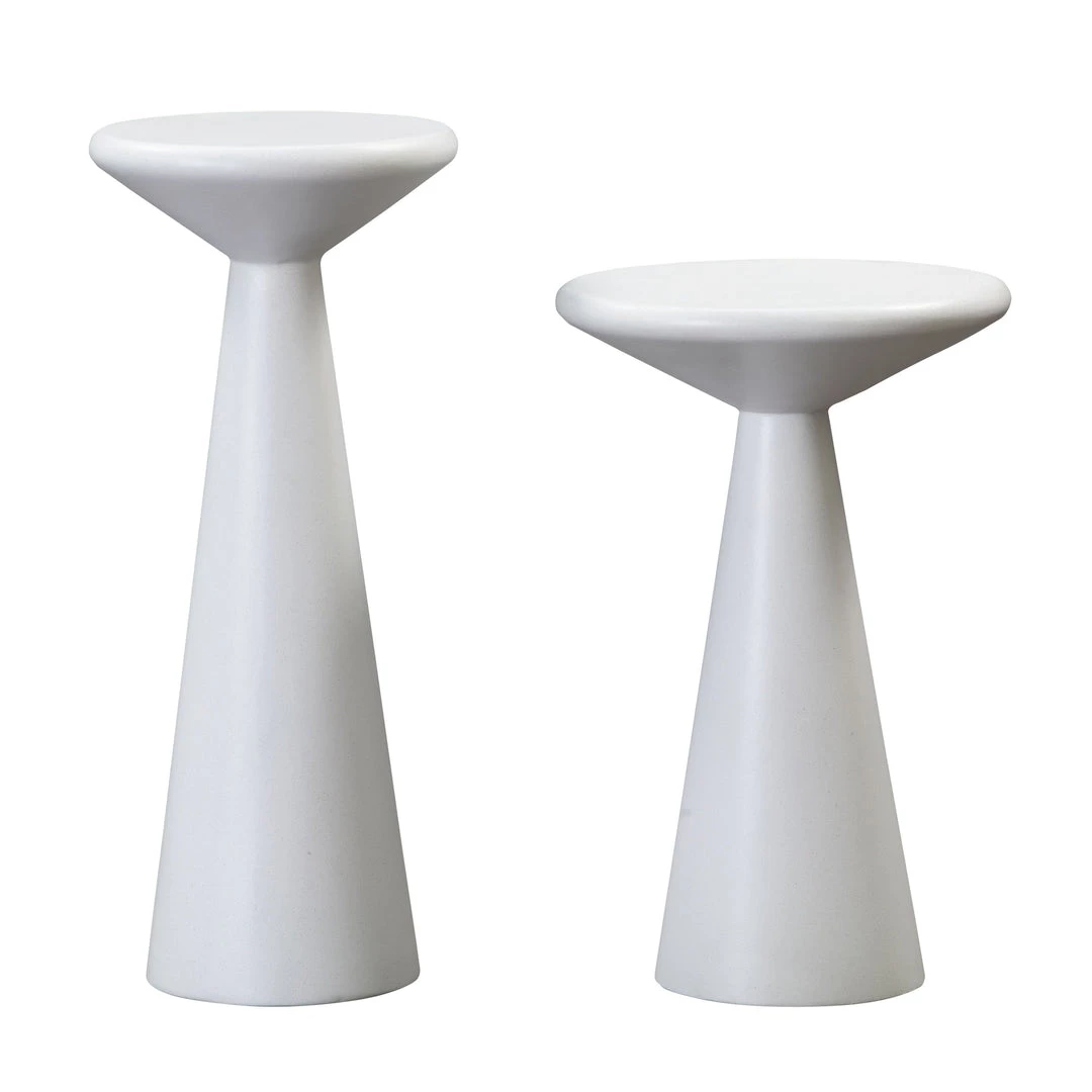TOV Gianna Concrete Accent Tables - Set Of 2 Living Room