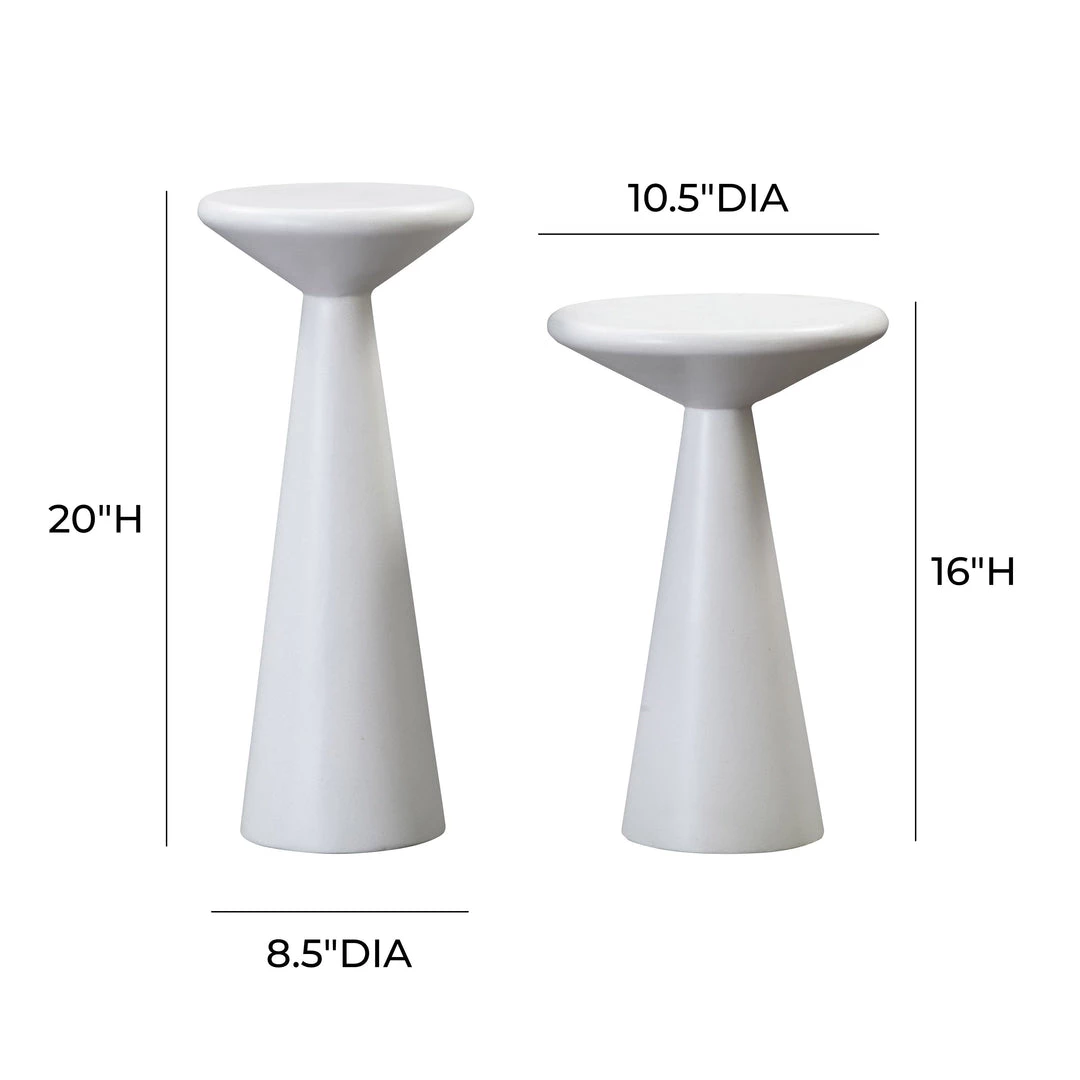 TOV Gianna Concrete Accent Tables - Set Of 2 Living Room