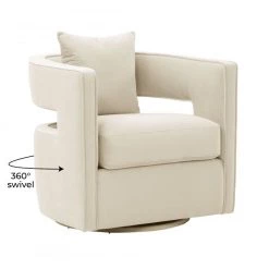 TOV Kennedy Swivel Chair Living Room
