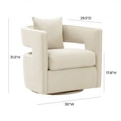 TOV Kennedy Swivel Chair Living Room