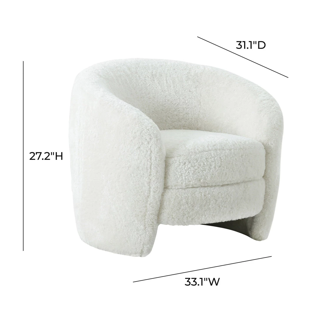 TOV Dakota Faux Shearling Armchair