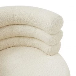 TOV Accent Chairs Naomi Faux Shearling Swivel Chair