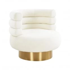 TOV Naomi Velvet Swivel Chair