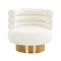 TOV Naomi Velvet Swivel Chair