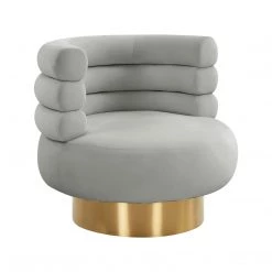 TOV Naomi Velvet Swivel Chair