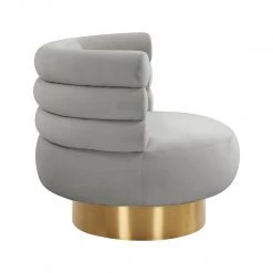 TOV Naomi Velvet Swivel Chair