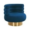 TOV Naomi Navy Velvet Swivel Chair