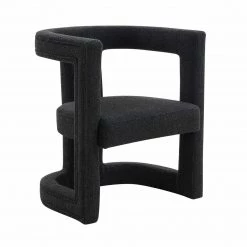 TOV Living Room Ada Black Boucle Chair