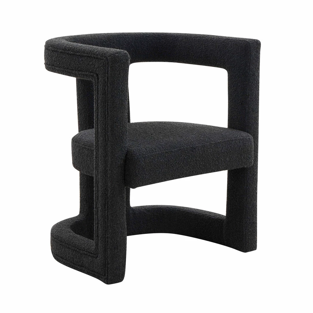 TOV Living Room Ada Black Boucle Chair