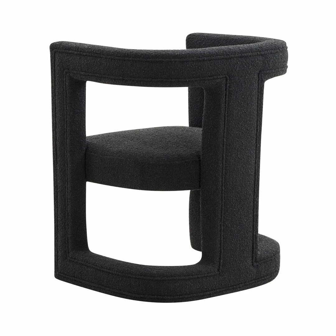 TOV Living Room Ada Black Boucle Chair