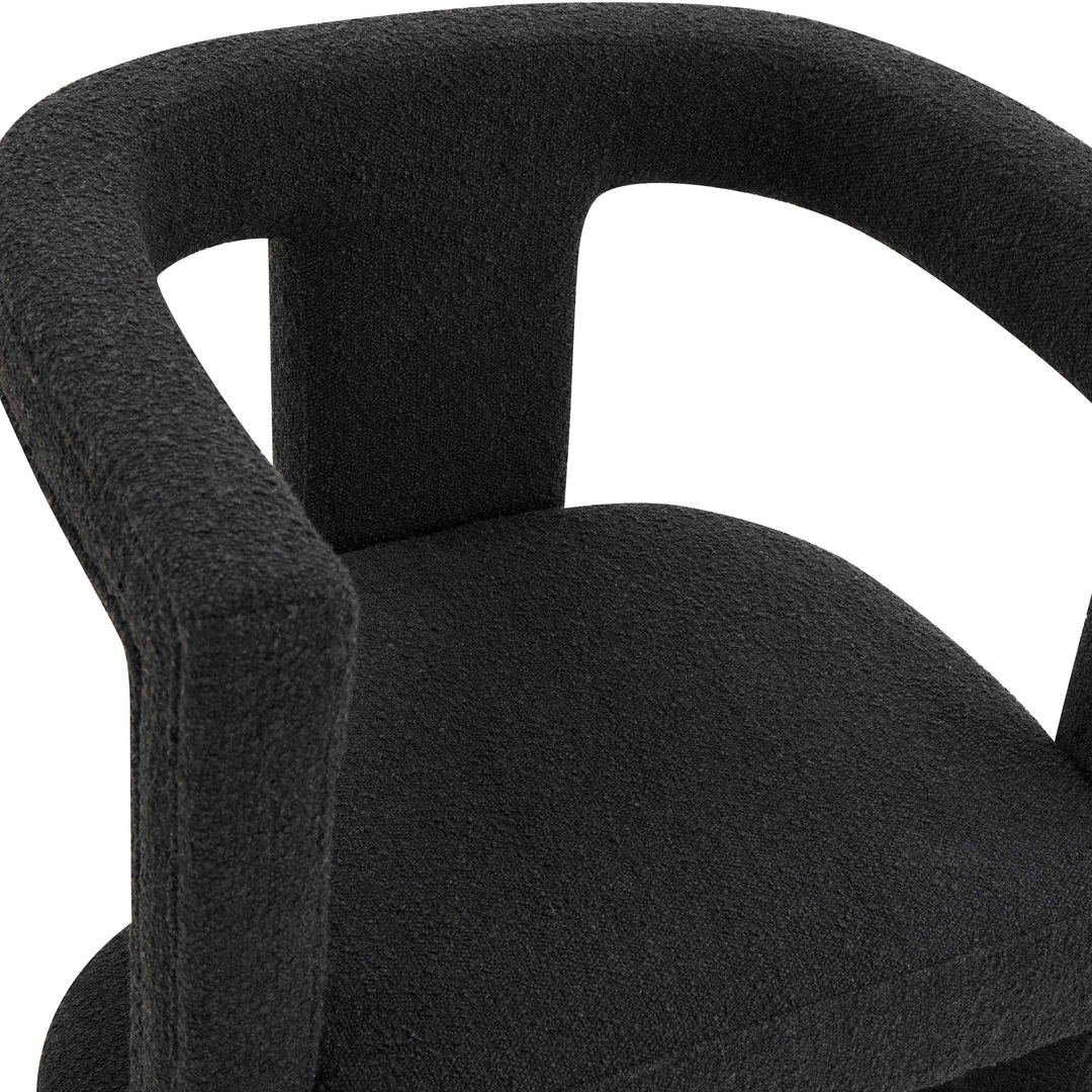 TOV Living Room Ada Black Boucle Chair
