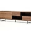 VIG Modrest Torlonia Modern Walnut & Black TV Stand
