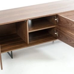 VIG Modrest Torlonia Modern Walnut & Black TV Stand