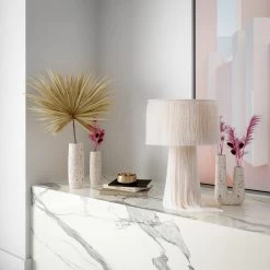 TOV Terrazzo White Vase - Small Skinny Home Decor