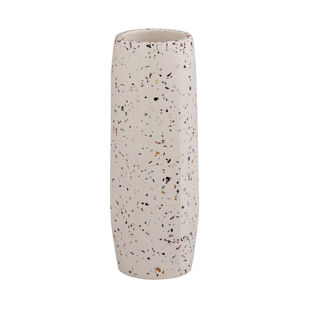 TOV Terrazzo White Vase - Medium Skinny Home Decor