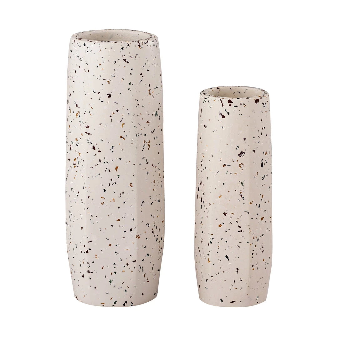 TOV Terrazzo White Vase - Medium Skinny Home Decor