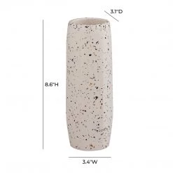 TOV Terrazzo White Vase - Medium Skinny Home Decor