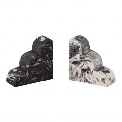 TOV White-Grey Bookends Home Decor