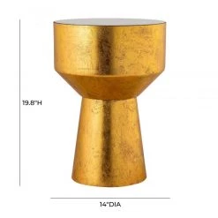 TOV Mia Handpainted Gold Side Table