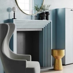 TOV Mia Handpainted Gold Side Table