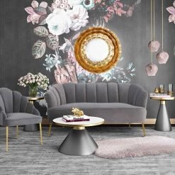 TOV Living Room Daisy Velvet Settee