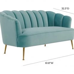TOV Living Room Daisy Velvet Settee