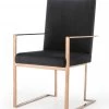 VIG Modrest Trea - Modern Black Velvet & Rosegold Dining Chair