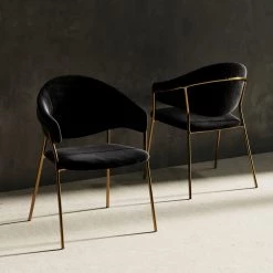 VIG Modrest Trevor Modern Velvet & Gold Dining Chair (Set Of 2)