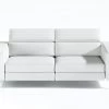 VIG Living Room Coronelli Collezioni Turin - White Leather 2-Seater 91" Recliner Sofa
