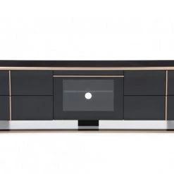 VIG Nova Domus Cartier Modern Black & Rosegold TV Stand Side & Console Table