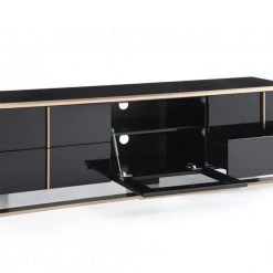 VIG Nova Domus Cartier Modern Black & Rosegold TV Stand Side & Console Table