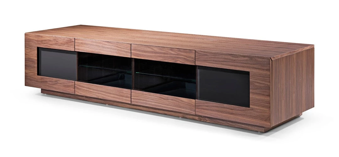 VIG Modrest Frost Modern Small Walnut TV Stand