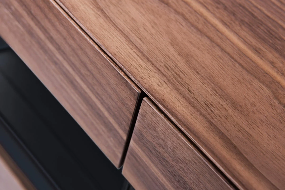 VIG Modrest Frost Modern Small Walnut TV Stand