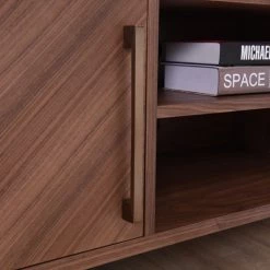 VIG Modrest Chevron Modern Walnut TV Stand