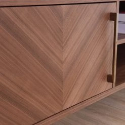 VIG Modrest Chevron Modern Walnut TV Stand
